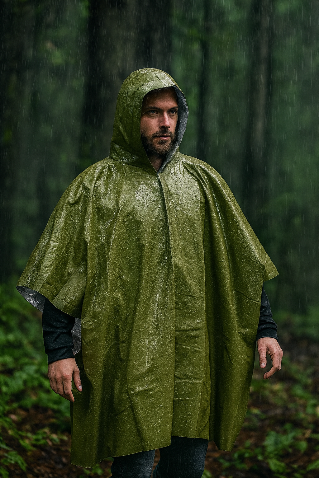 ThermoShield™ Emergency Thermal Rain Poncho