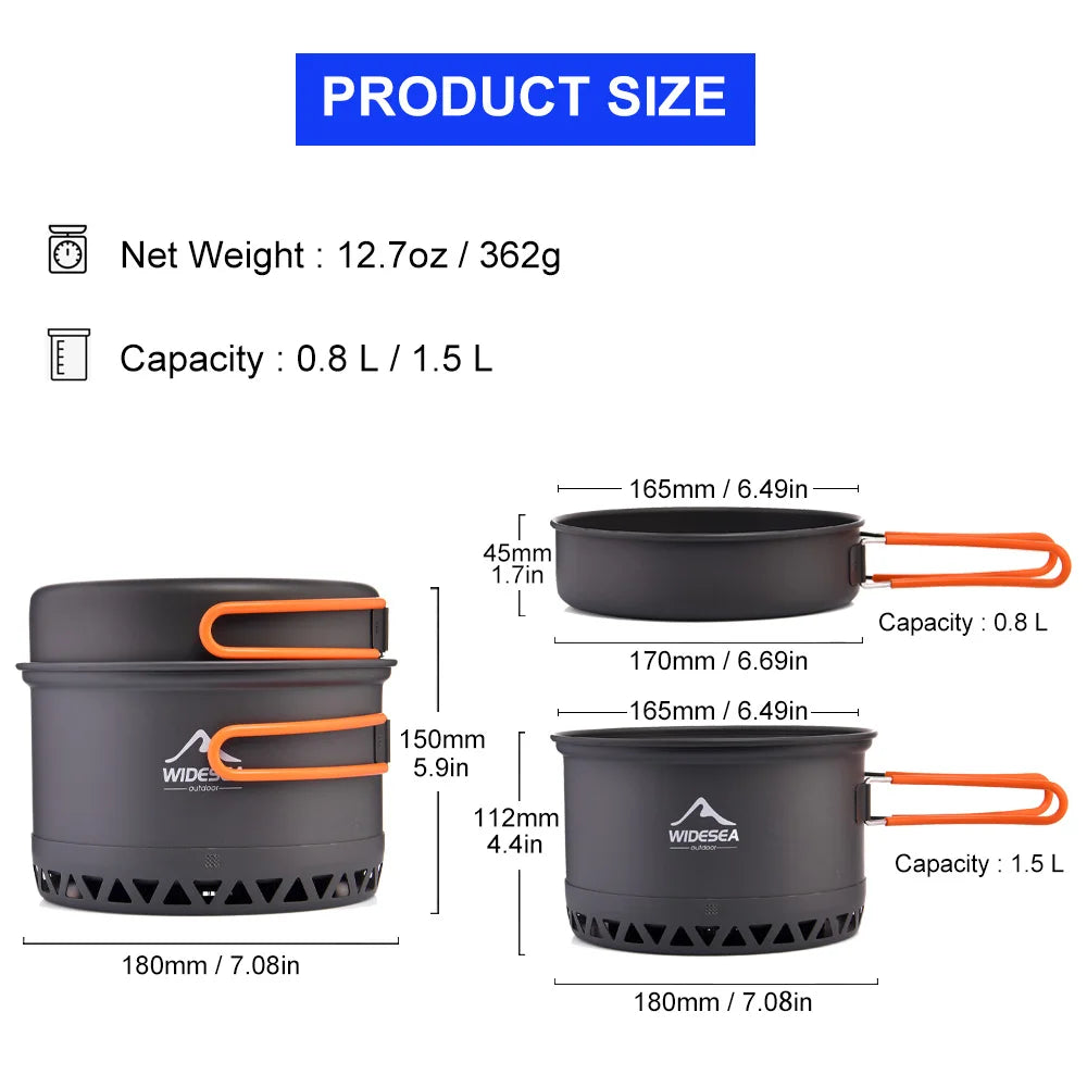 WideSea™ Explorer Cookware Set (1.3L & 2.3L)