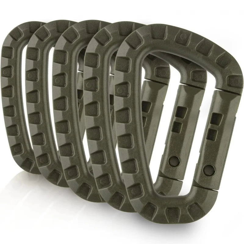 SteelGrip™ Tactical D-Ring Carabiner Set (1–10 pcs)