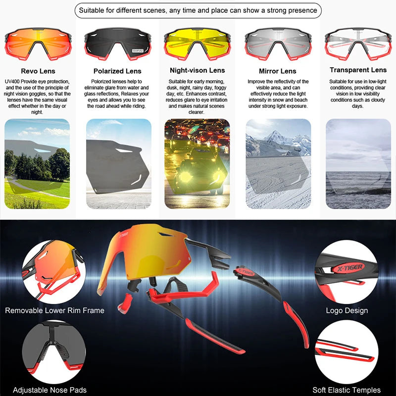 VelocityShift™ Photochromic Pro Cycling Glasses