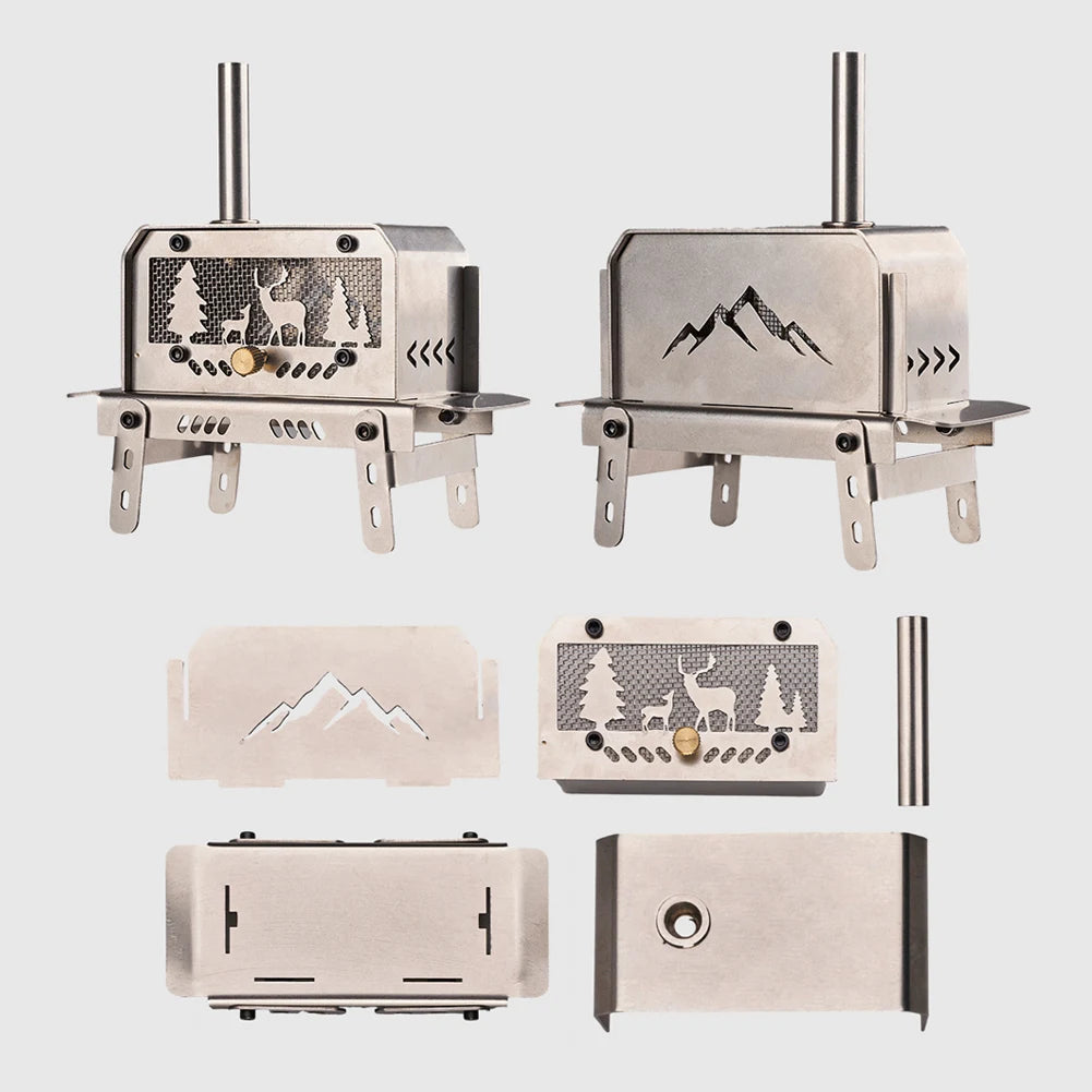 EmberFold™ Mini Folding Charcoal & Wood Stove