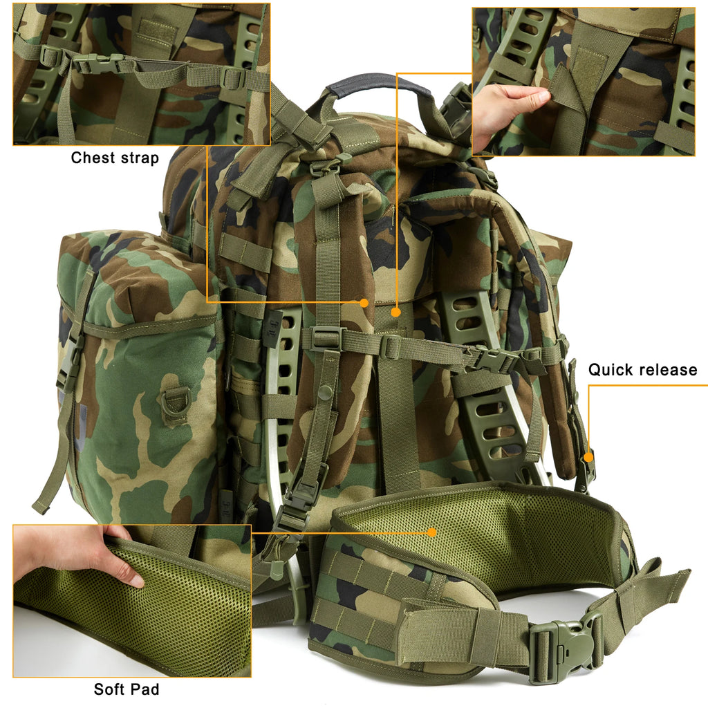 WoodlandVanguard™ MOLLE II 50L Assault Rucksack