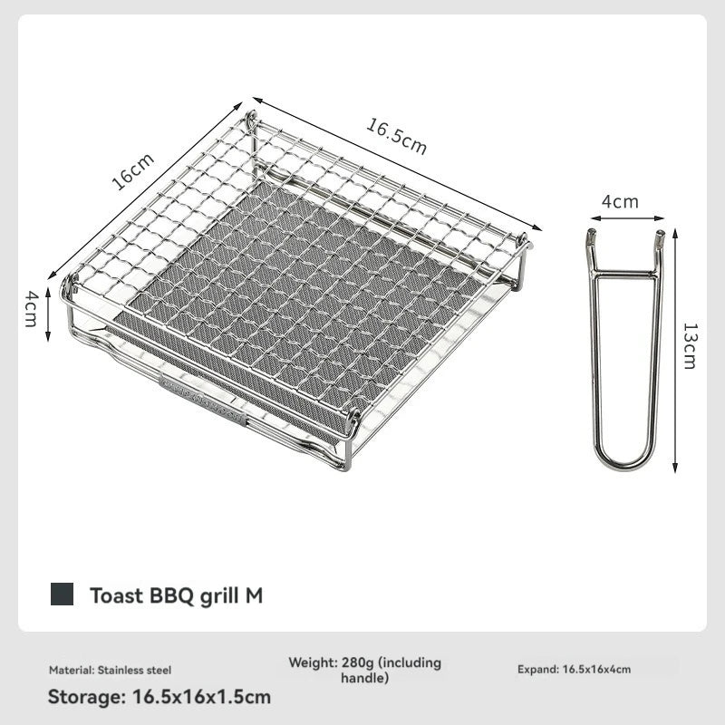 SteelFlame™ 304 Folding Toast & Grill Net