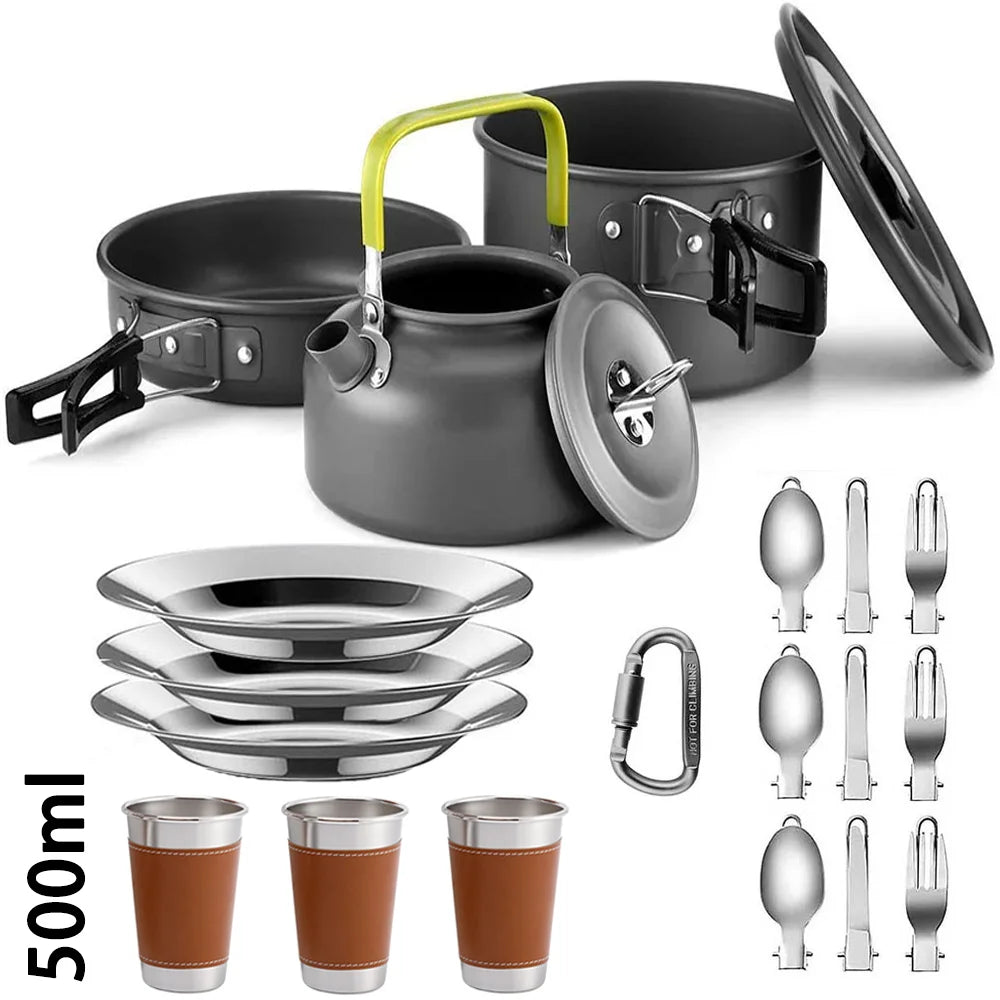 CampMate™ Non-Stick Cookware Set (2–3 personnes)