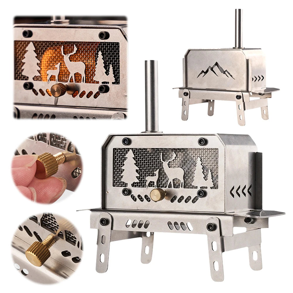 EmberFold™ Mini Folding Charcoal & Wood Stove